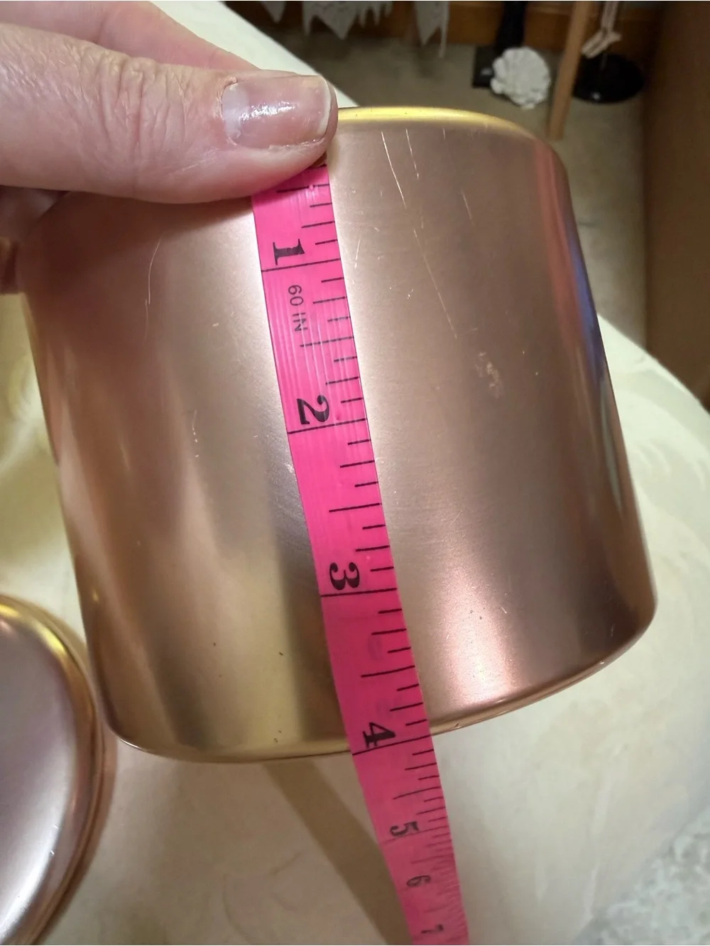 MCM Mirro Copper Tone Canister Set 4 Piece Aluminum Kitchen Storage w Wood Knobs